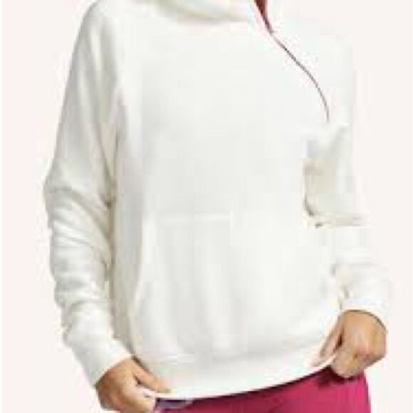 Peloton Incline Side Zip Pullover - Cream & Pink, NWT - Picture 3 of 11